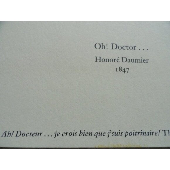 Vintage Honore Daumier Oh! Doctor...1847 Reproduction Print Black And White - Picture 4 of 7